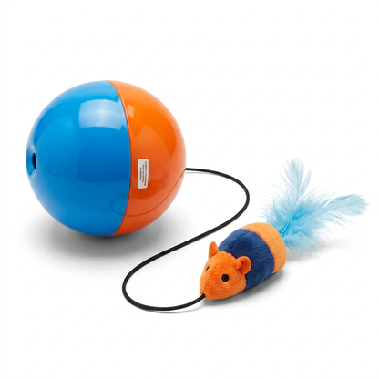 Cat turbo ball with tail toy