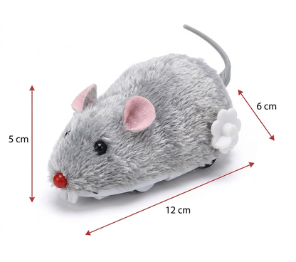 Funny Lifelike Plush Mouse Running Rat Toy