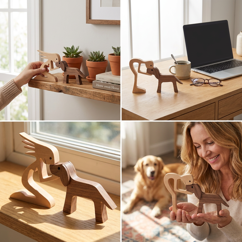 TimberPaw Handcrafted Dog Figurine