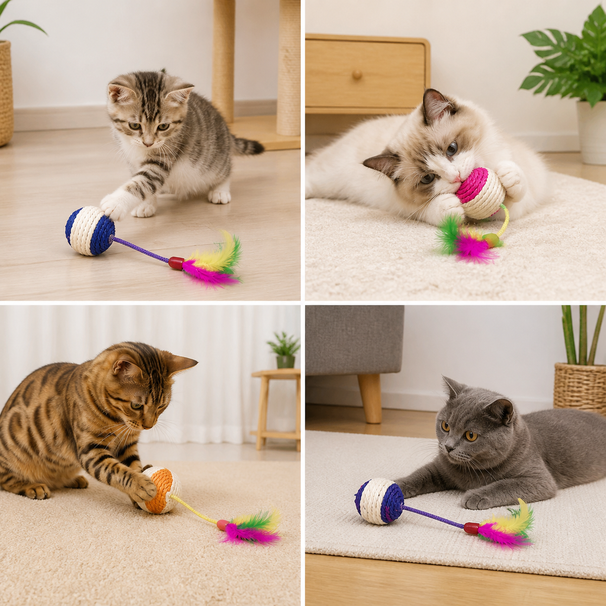 Cat Toy Sisal Scratching Ball