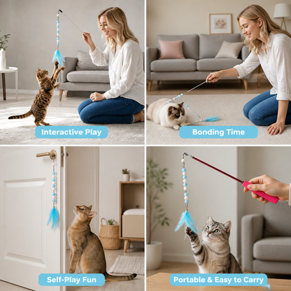 Interactive Cat Feather Toy