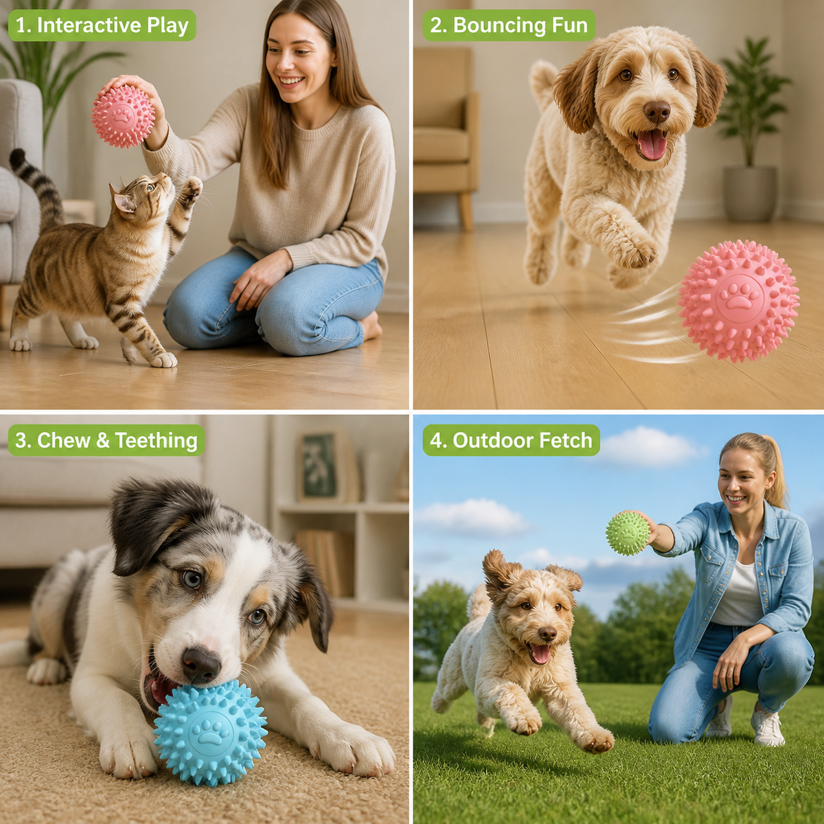 Bouncing Rubber Training Ball