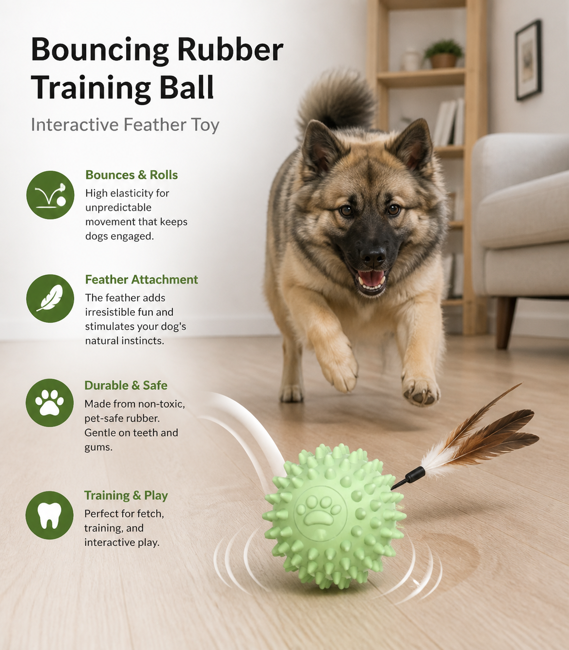 Bouncing Rubber Training Ball