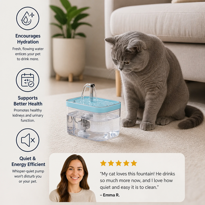 Pet Water Fountain - AquaRein Water Dispenser