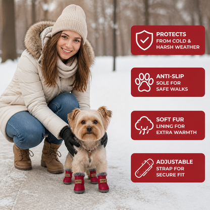 Warm Snow Boots for Dogs – FrostPaw