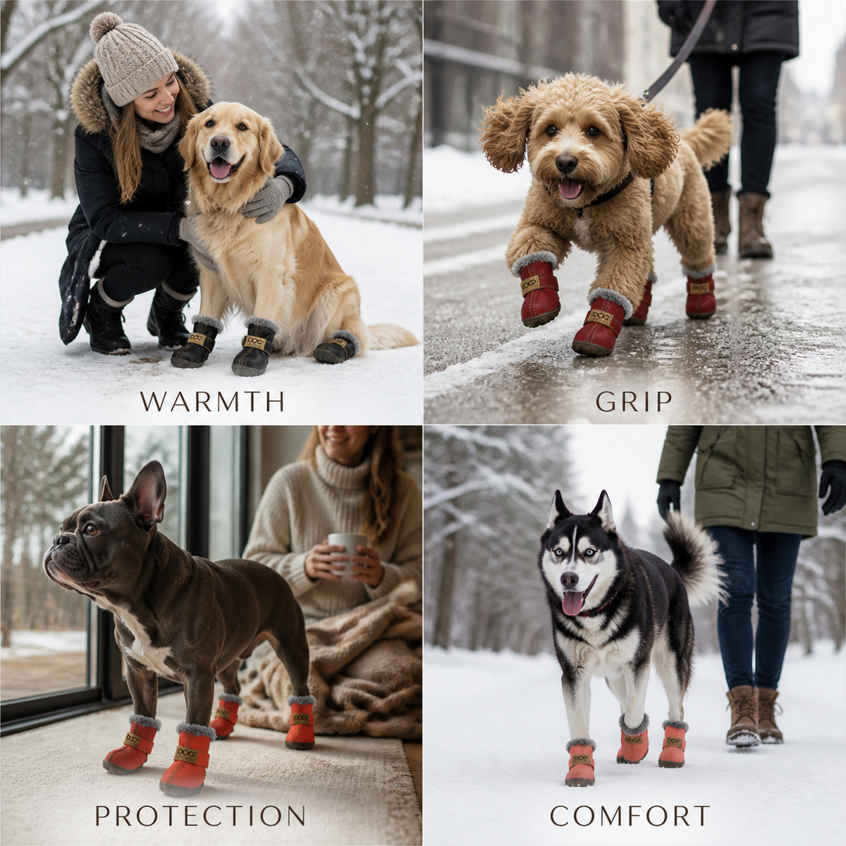 Warm Snow Boots for Dogs – FrostPaw