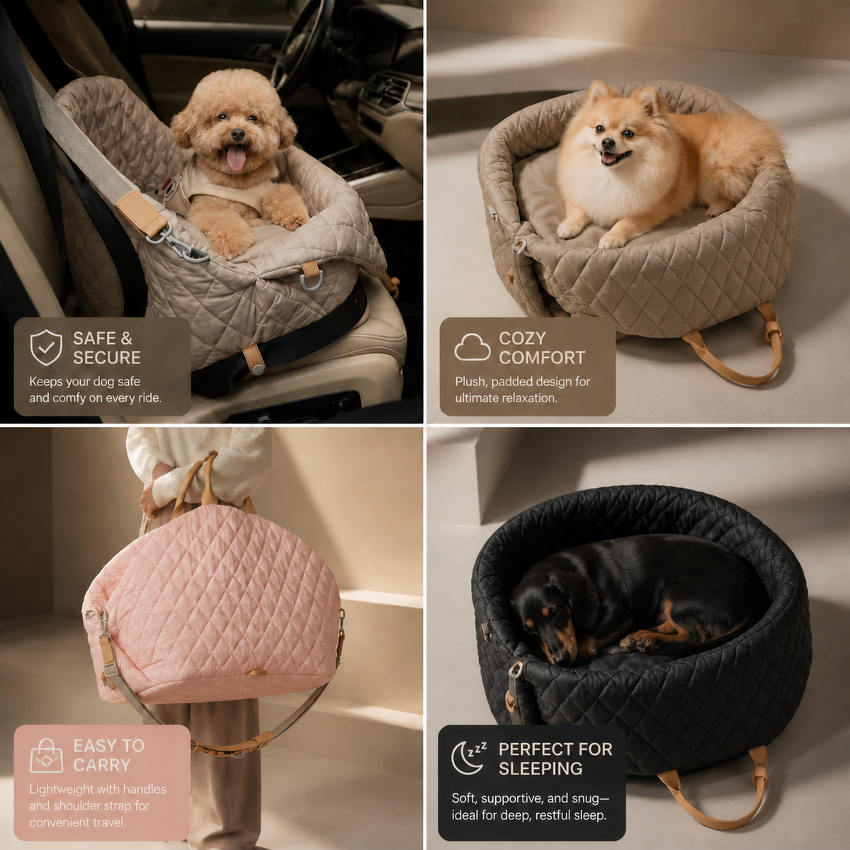 2in1 Premium Dog Carrier and Car Seat bag
