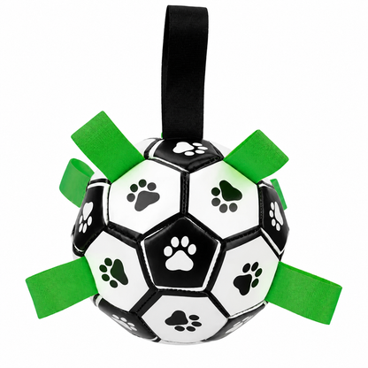 Dog Ball Toy with Integrated Pull Ropes