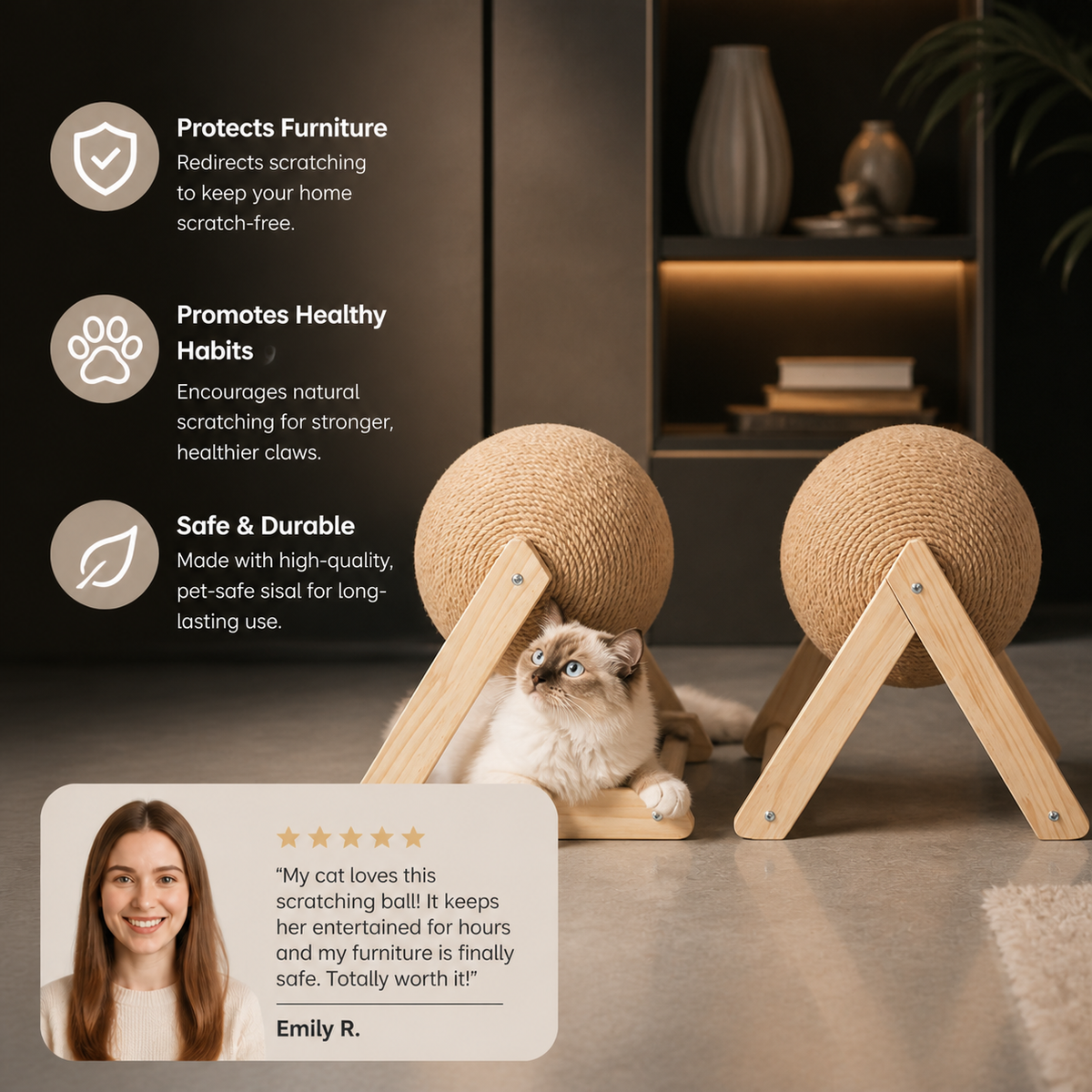 Sisal Scratching Ball for Cats