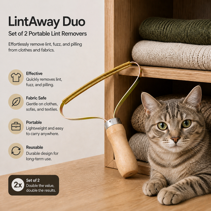LintAway Duo – Set of 2 Portable Lint Removers