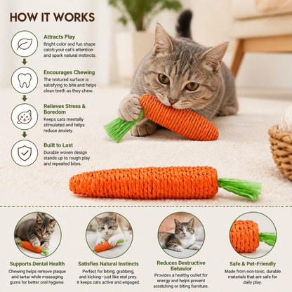 Carrot Bite-Resistant Cat Toy