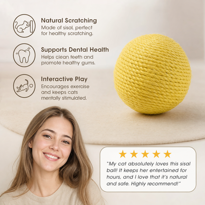 10CM Interactive Sisal Cat Scratching Ball