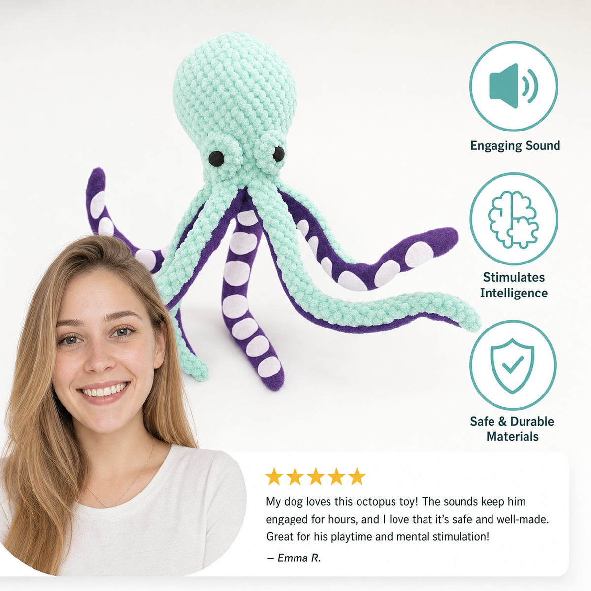 Cat Dog Sound Octopus Shell Puzzle Toy