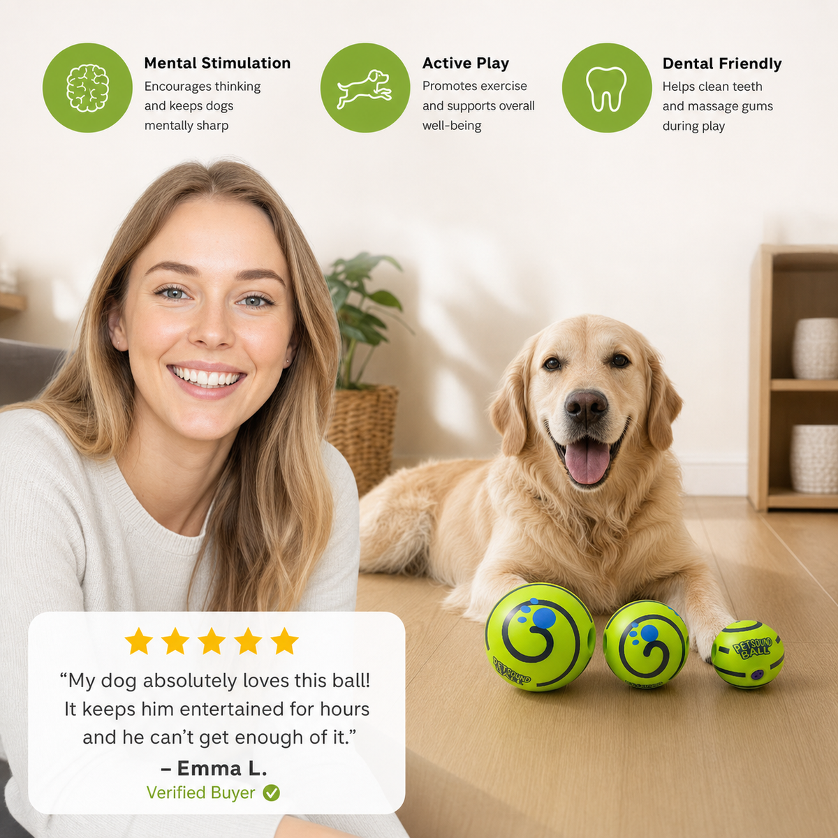 Interactive Play Ball for Dogs