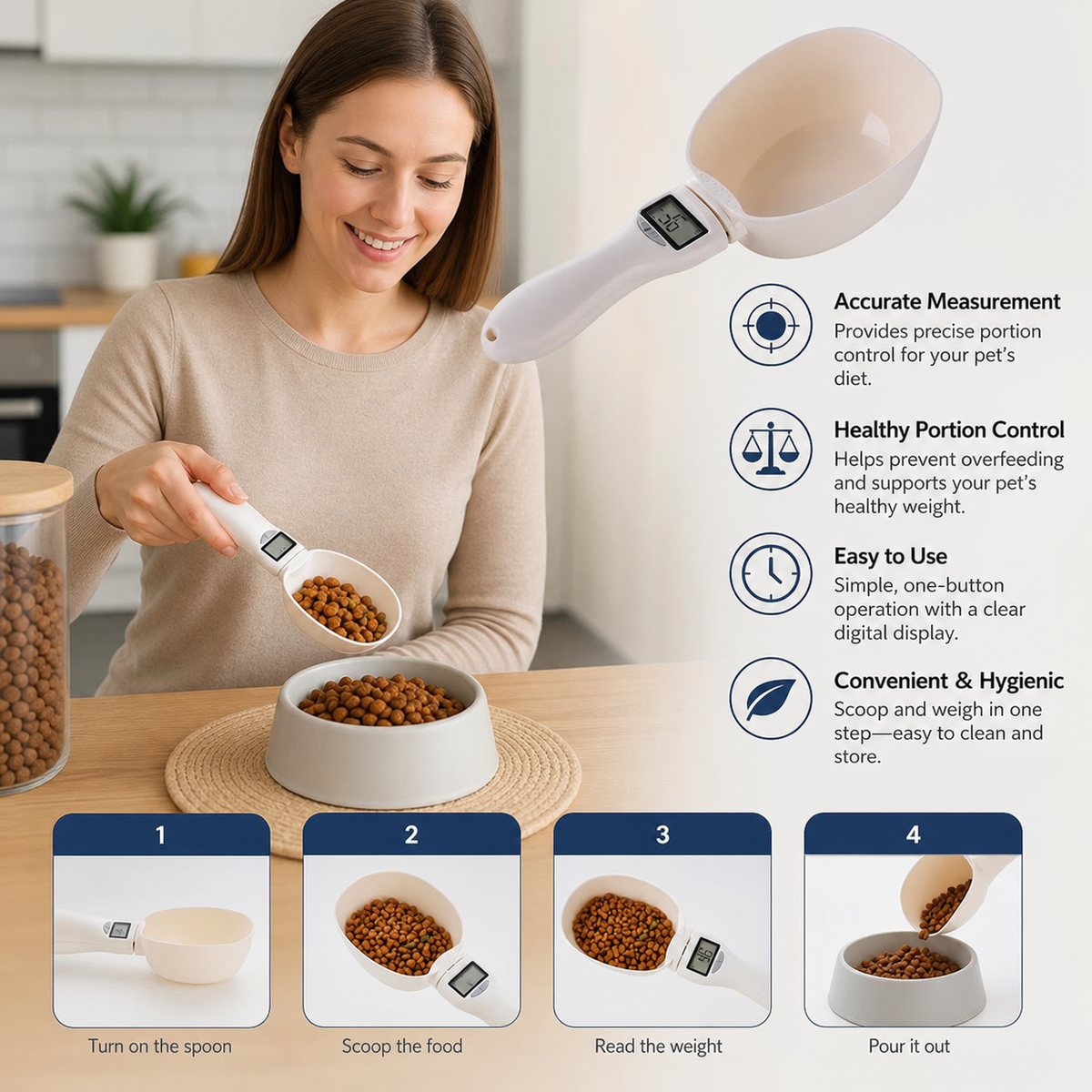 SmartPortion Electronic Measuring Spoon – Precise Feeding Made Easy