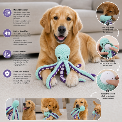 Cat Dog Sound Octopus Shell Puzzle Toy