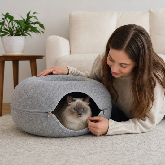 Luxurious Cat Bed and Playhouse – SchnurrNest