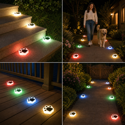 PawGlow Solar Garden Lights – Solar-Powered Paw Print Outdoor Lights