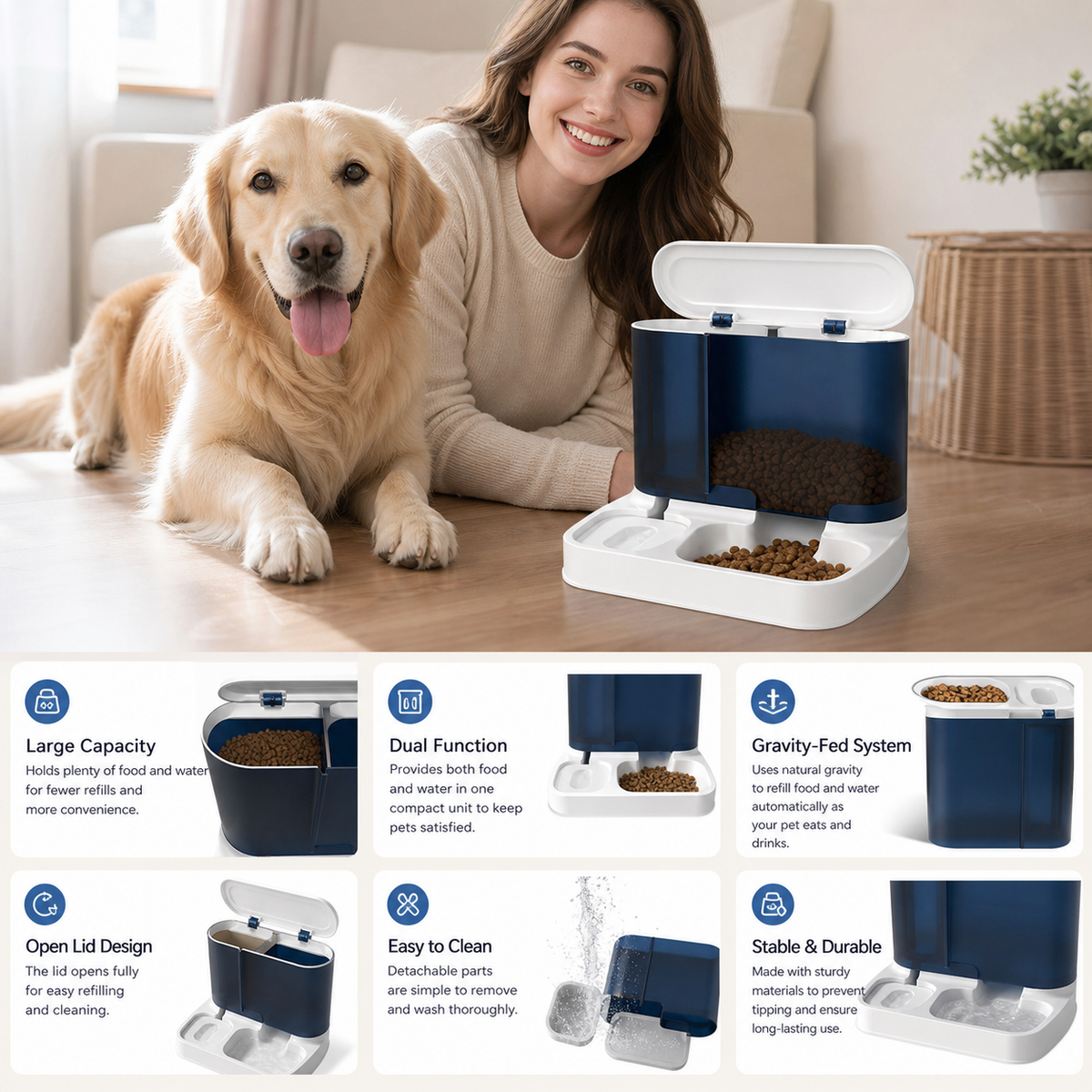 Automatic Pet Feeding & Watering System – FeedMate Duo