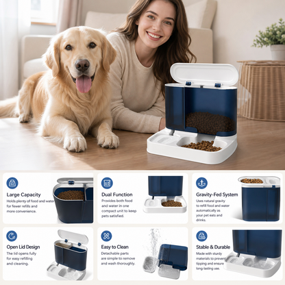 Automatic Pet Feeding & Watering System – FeedMate Duo