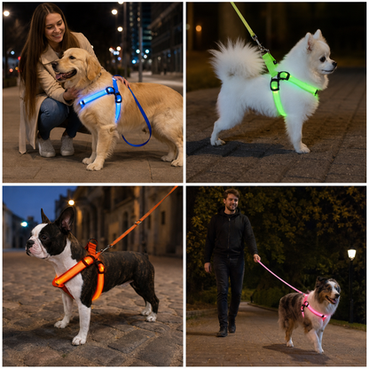GlowSafe LED Dog Harness
