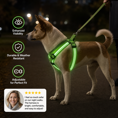 GlowSafe LED Dog Harness