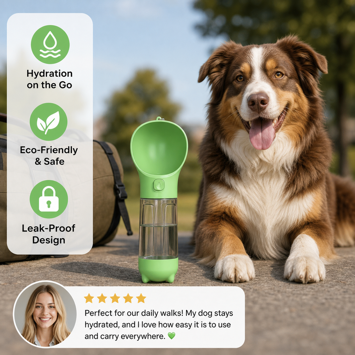 HydraPaw 3-in-1 Dog Water Bottle