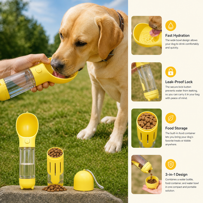 HydraPaw 3-in-1 Dog Water Bottle