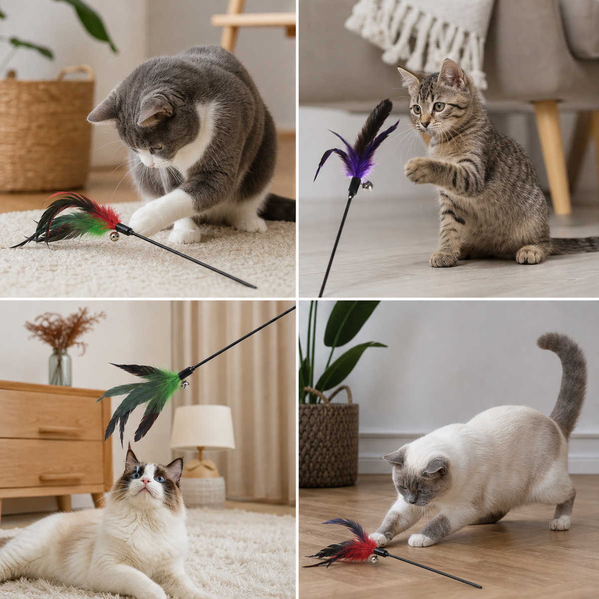 Cat Feather Toys (5-Pack) – PlayFeather