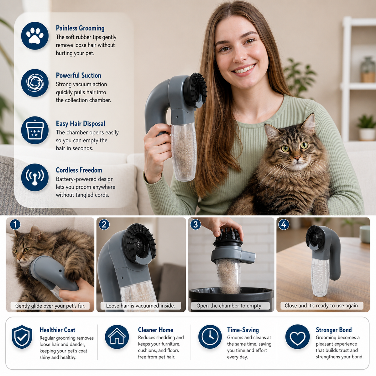 Cordless Pet Hair Vacuum – PurrClean Vac