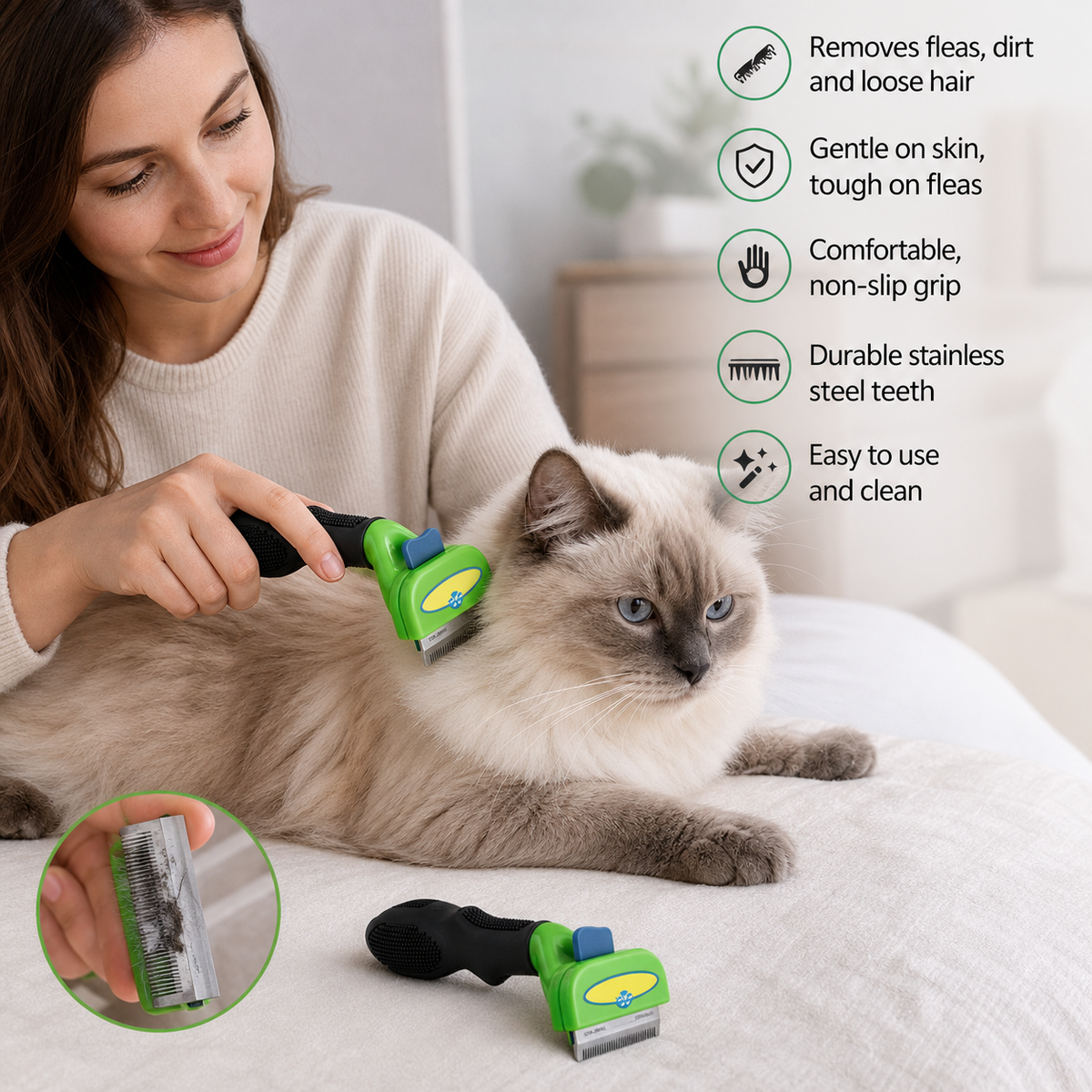 Flea Comb for Dogs and Cats – PurrClean Pro