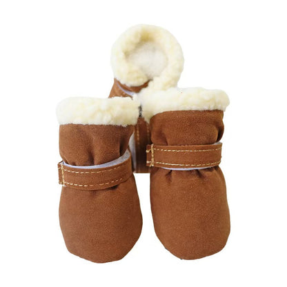 Soft Velvet Puppy Booties – Warm Non-Slip Paw Covers