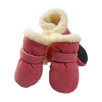 Soft Velvet Puppy Booties – Warm Non-Slip Paw Covers