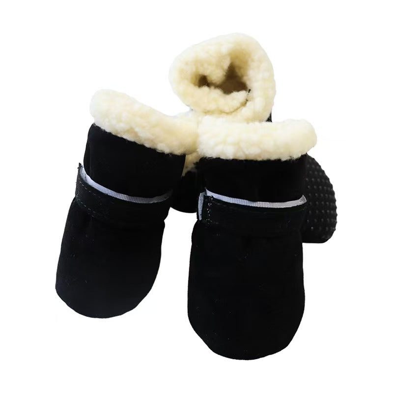 Soft Velvet Puppy Booties – Warm Non-Slip Paw Covers