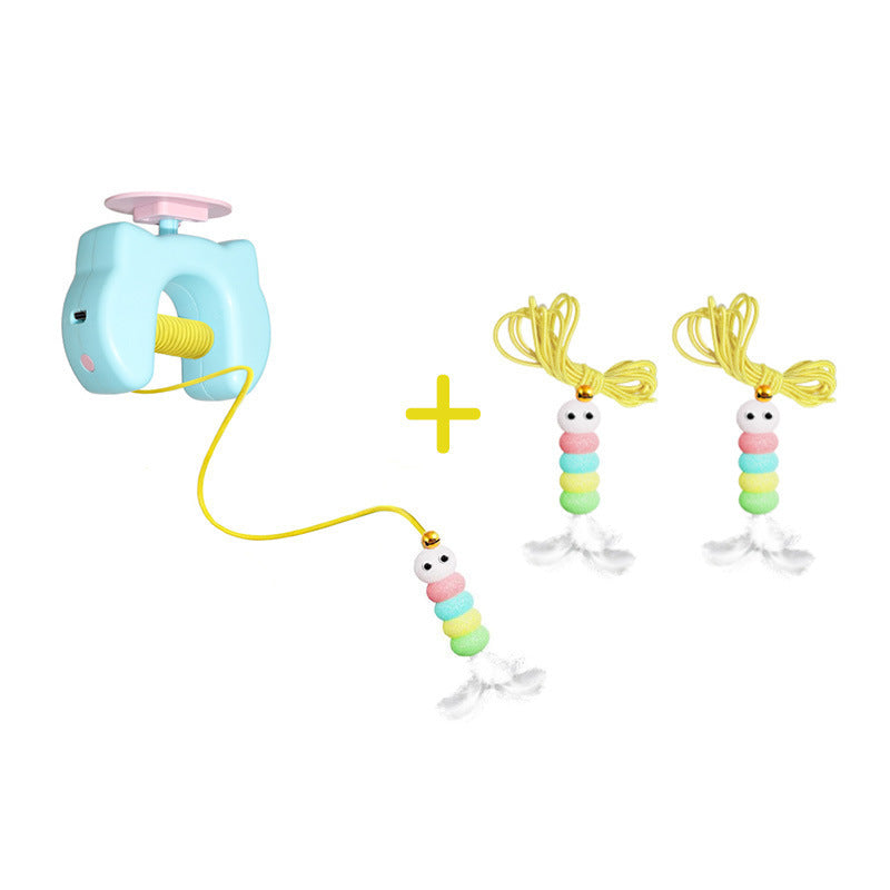 Rechargeable Hanging Door Cat Toy with Interactive Flying Feather
