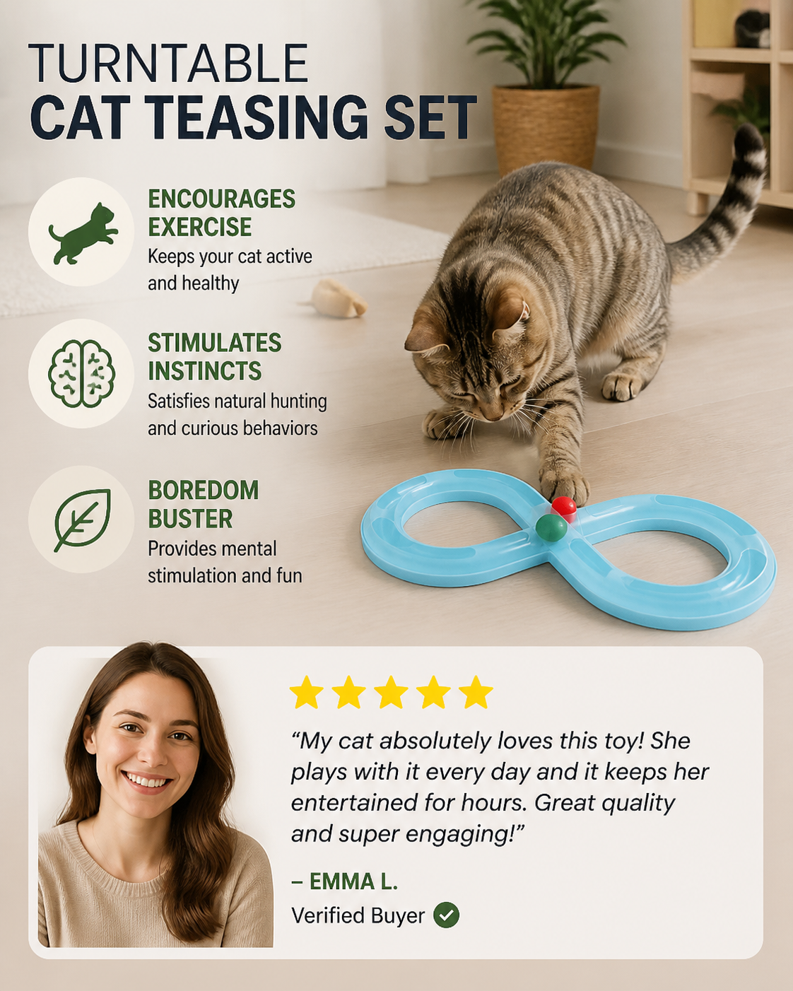 Turntable Cat Teasing Set