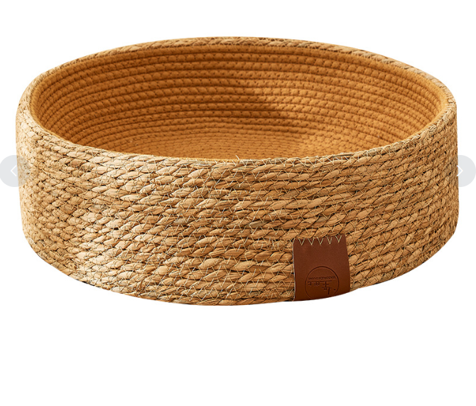 Hand-woven rattan cat scratching bed