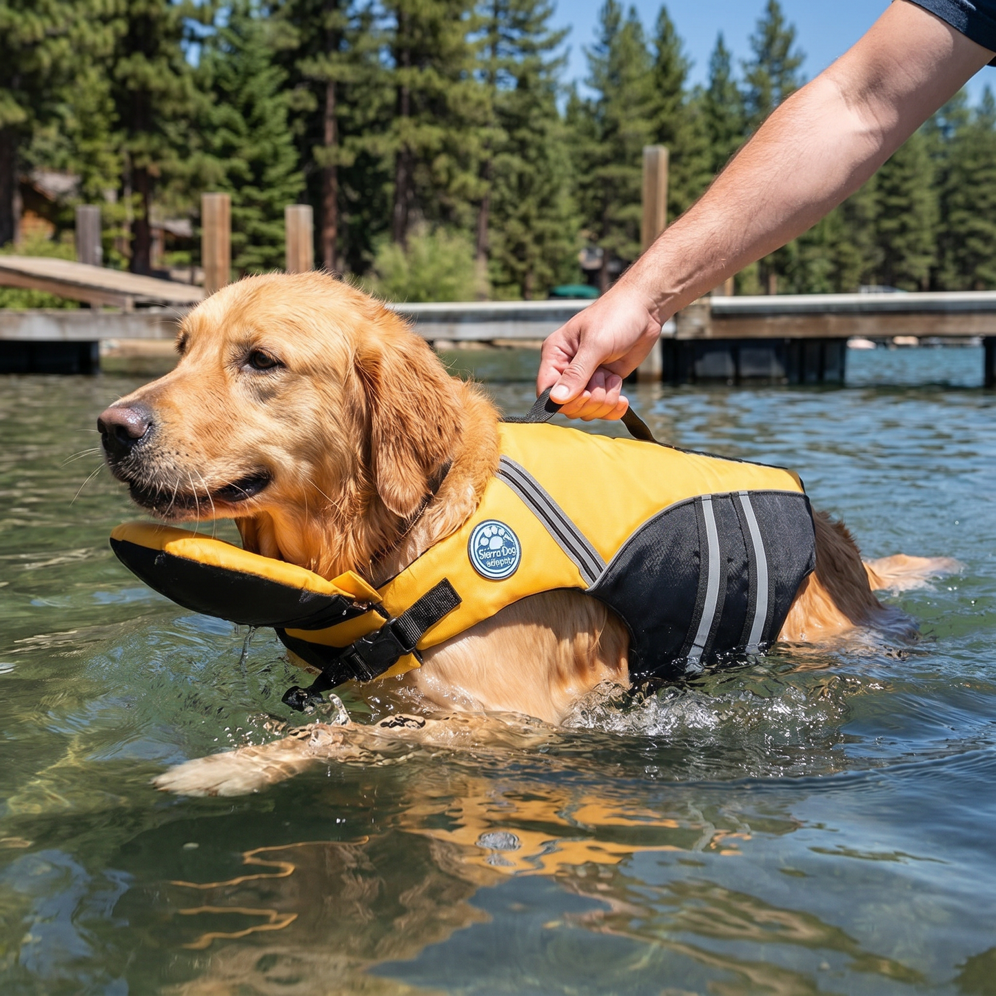 Dog Safety Swim Vest with Rescue Handle