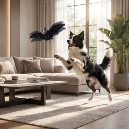 Touch—Activated Flapping Bat Dog Toy with Catnip