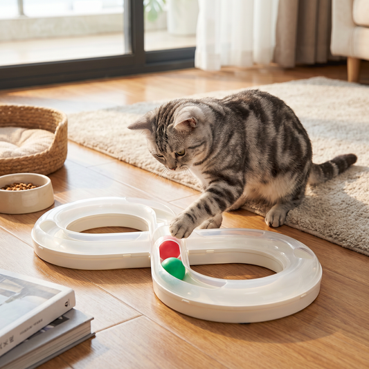 Interactive Cat Track Ball Toy