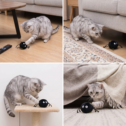 Cute Interactive Rolling Plush Cat toy