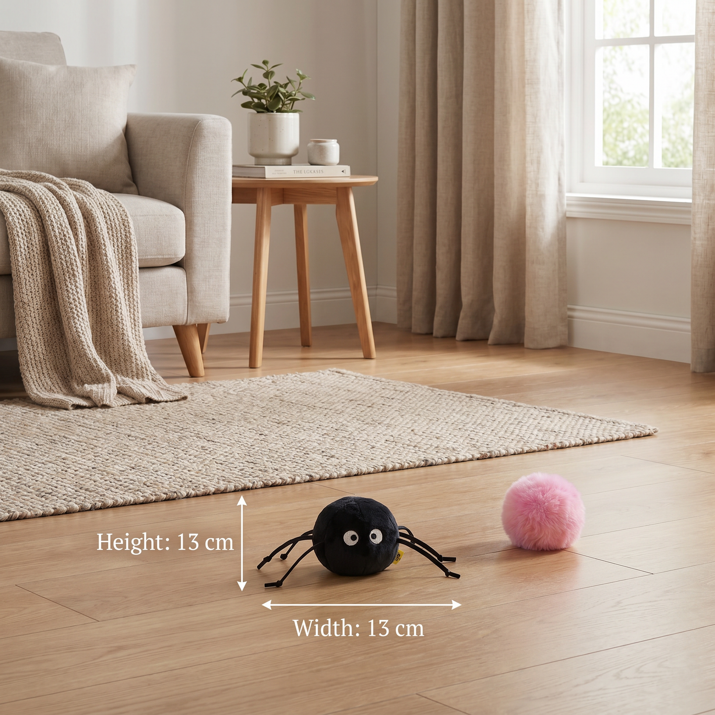 Cute Interactive Rolling Plush Cat toy