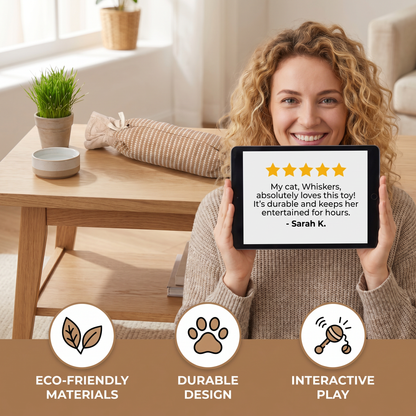 Eco-Friendly Catnip Jute Bag Toy for Cats – Durable Interactive Play Bag