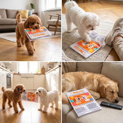 Durable Interactive Crinkle Newspaper Dog Toy