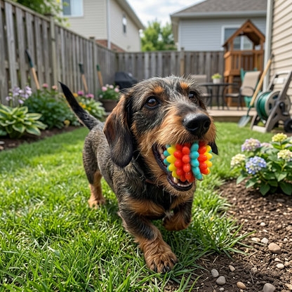 Colourful Bumpy Dog Chew Ball