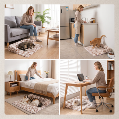 Ultra-Soft orthopedic Non-Slip Cat Bed Mat