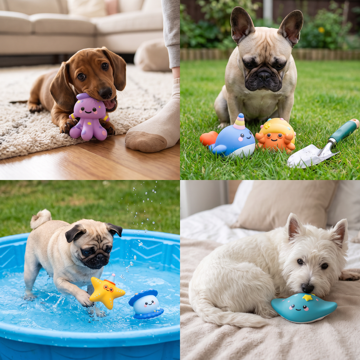 Cute Squeaky Ocean Animal Dog Toy