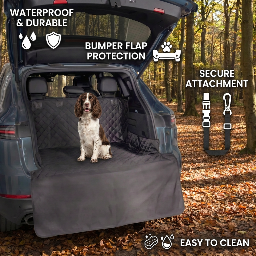 Waterproof SUV Dog Cargo Liner with Bumper Flap