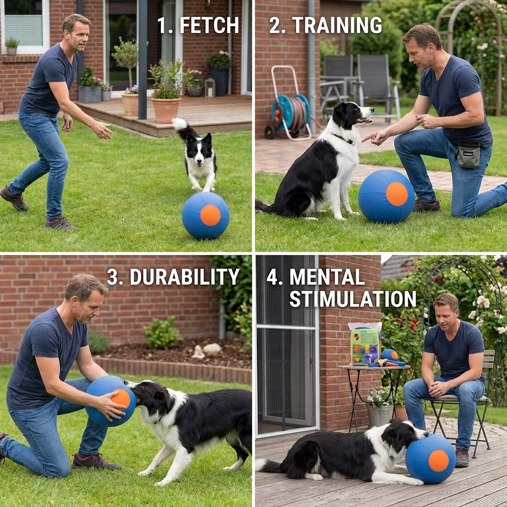 Inflatable Bite Resistant Herding Ball for Dogs – Durable Interactive Push & Chase Toy