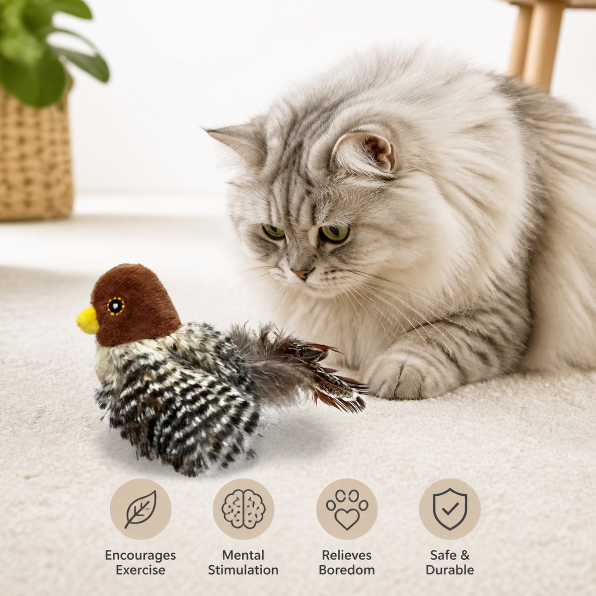 Chirping Bird Toy For Cats